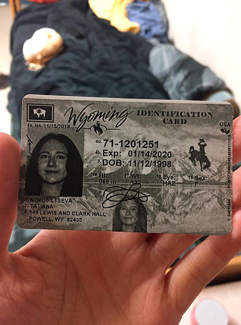 Мой временный ID в Вайоминге