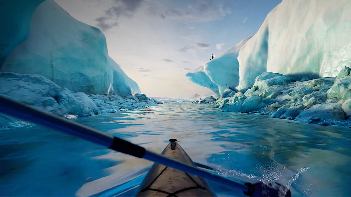 Kayak VR: Mirage, в котором очень хорошо прорисована вода и её обитатели. Источник: Push Square