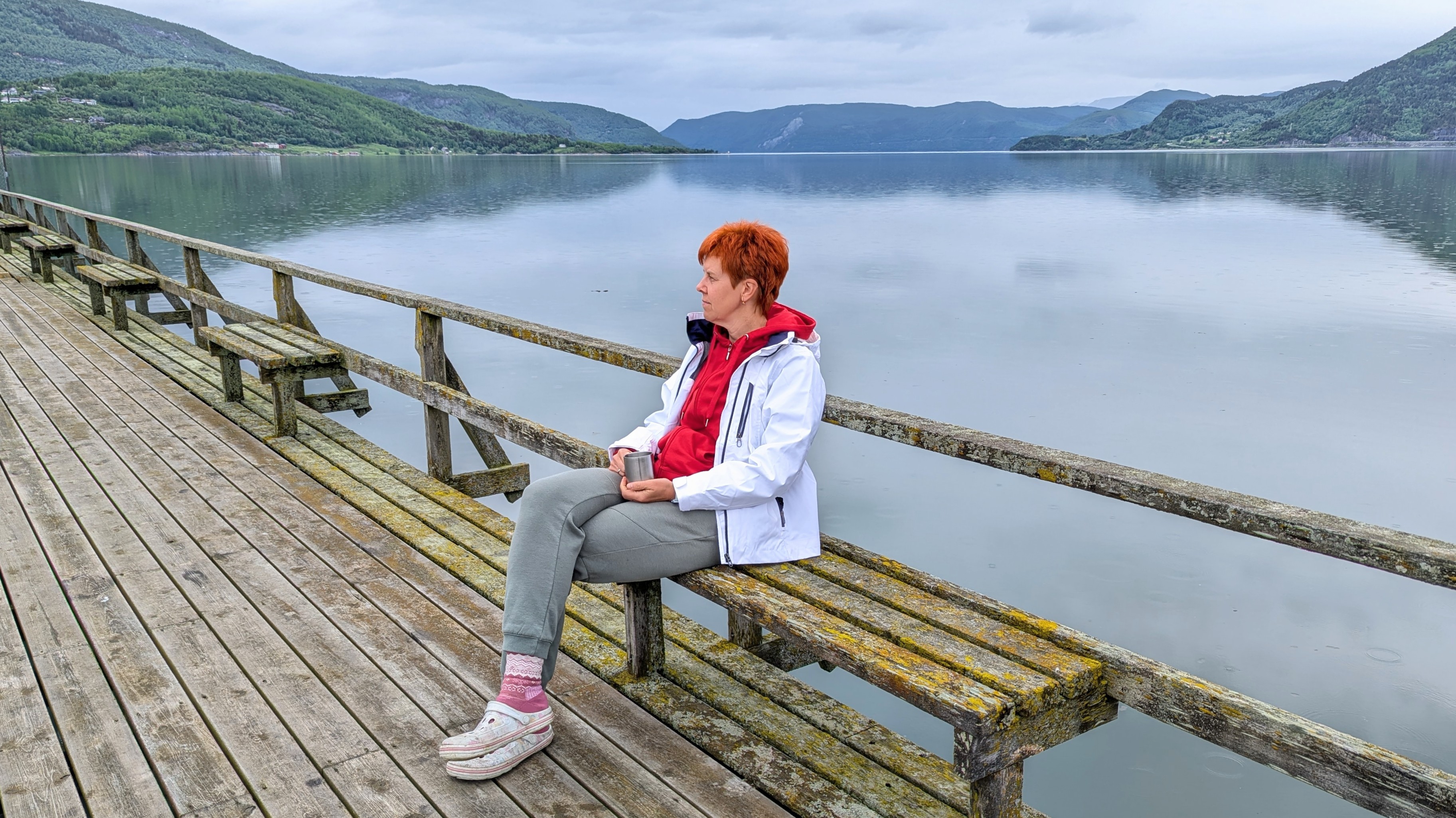 На берегу Saltdalsfjorden, кемпинг Rognan Fjord Camp as
