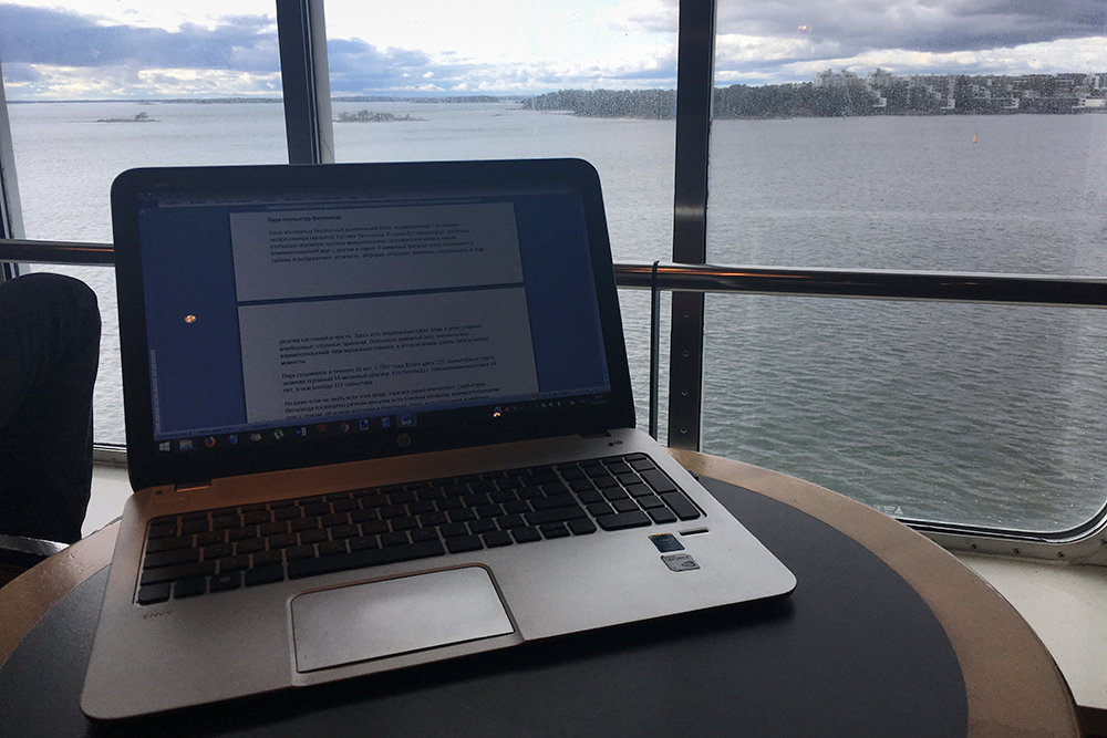 Работать на северных паромах мне нравится больше всего: это плавучий коворкинг со скандинавским пейзажем за окном