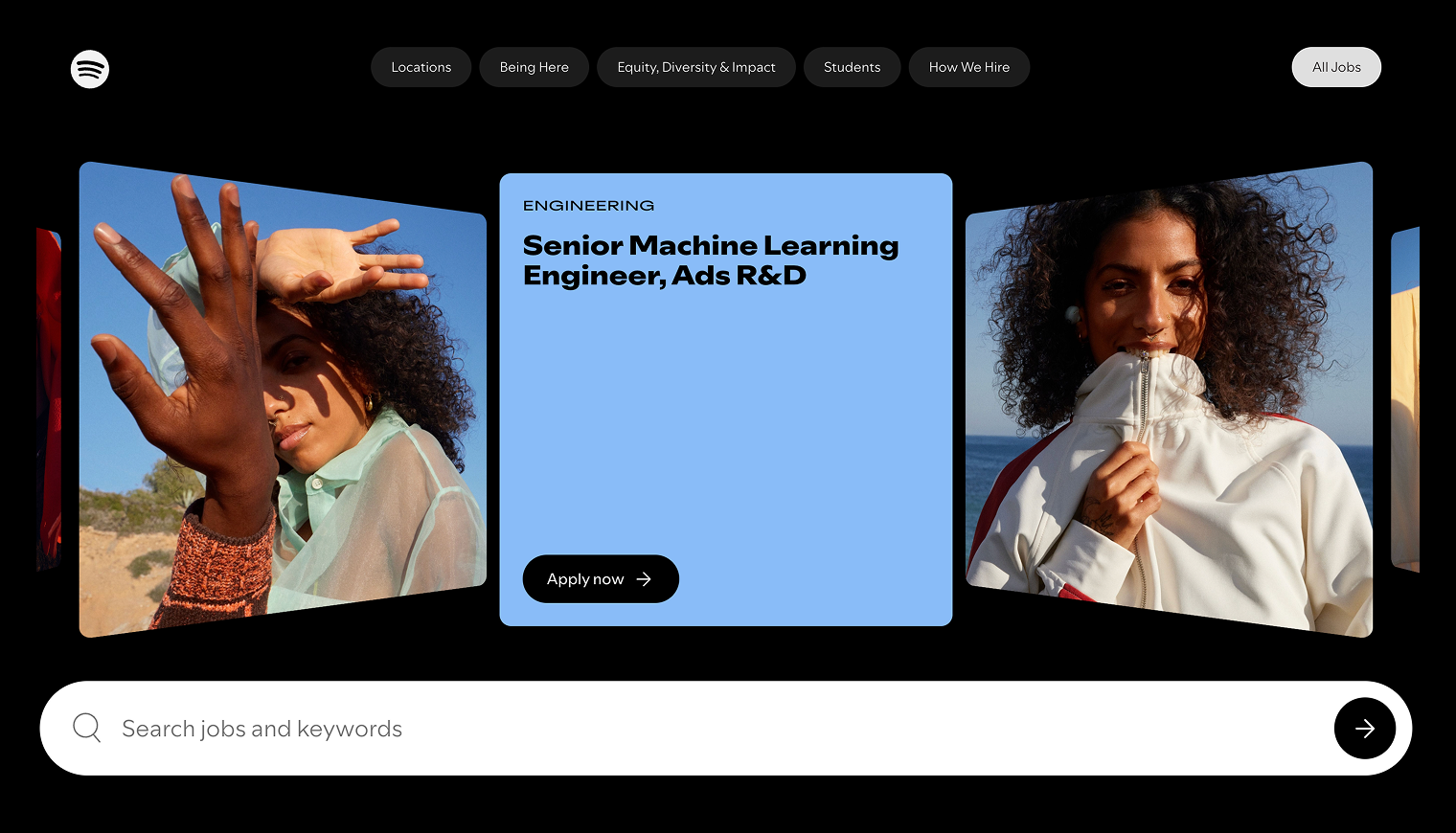Например, у Spotify есть отдельный сайт с вакансиями
