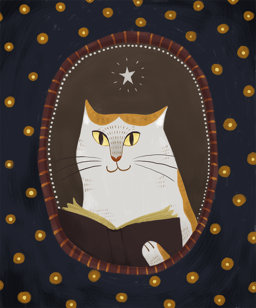 Портрет одного из главных персонажей «Волшебника Лагрикома» — кота Флома, родившийся из чистой любви Маши Уховой