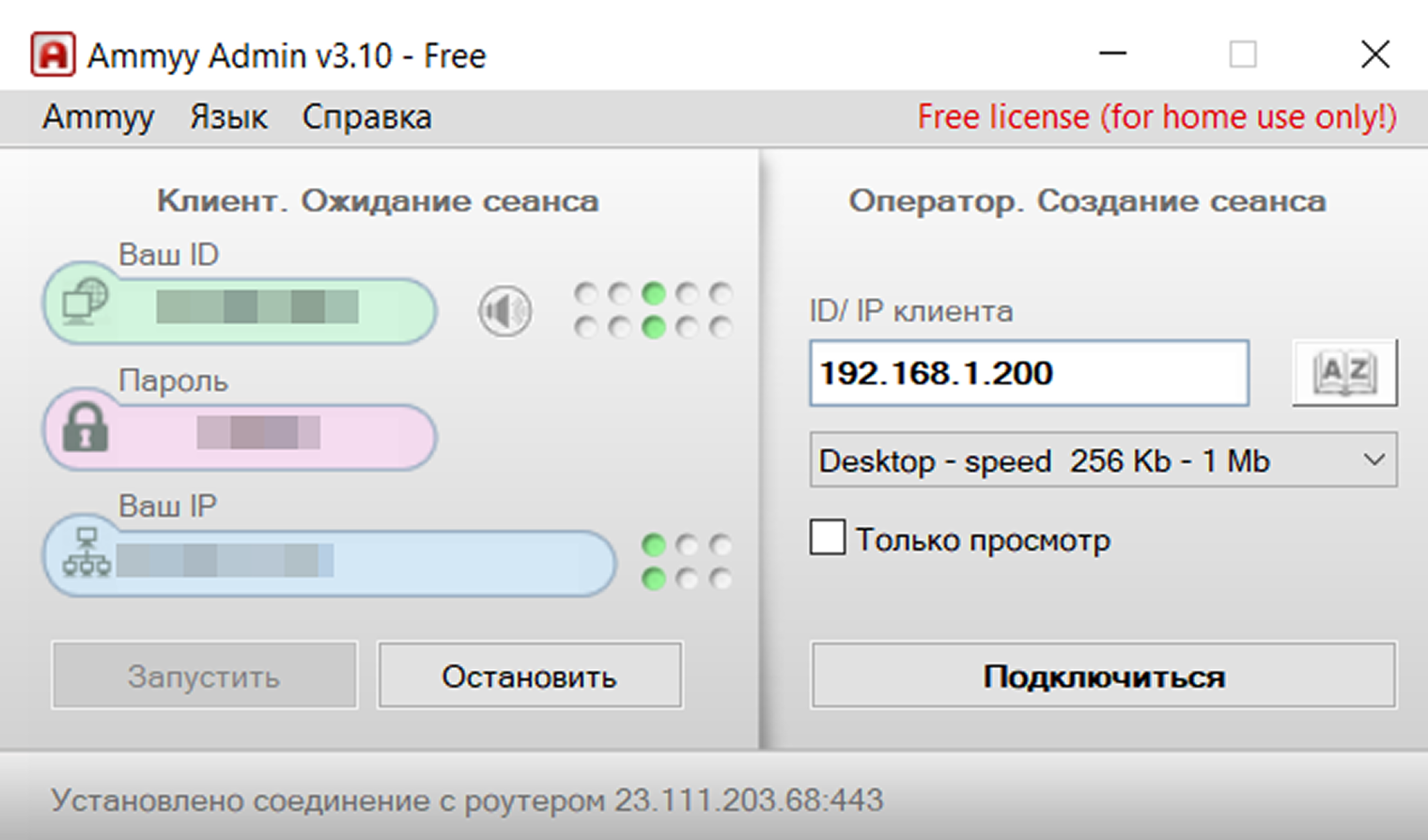 Минимализм Ammyy Admin виден в каждой мелочи, зато пояснения не нужны
