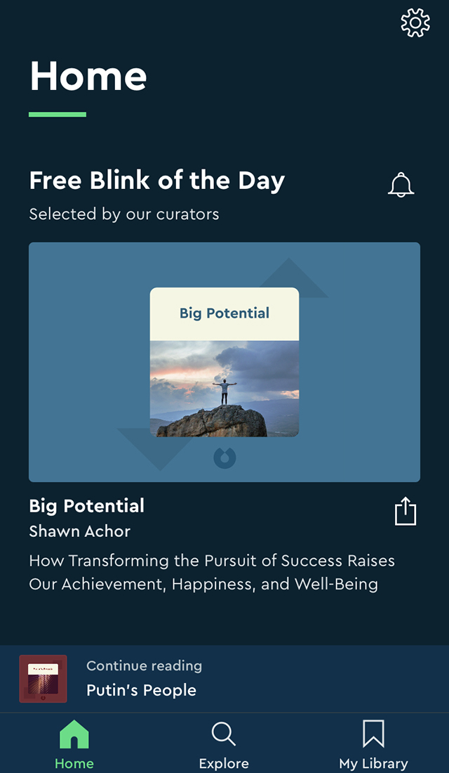 В Blinkist каждый день можно бесплатно послушать и прочитать краткое содержание какой⁠-⁠то книги