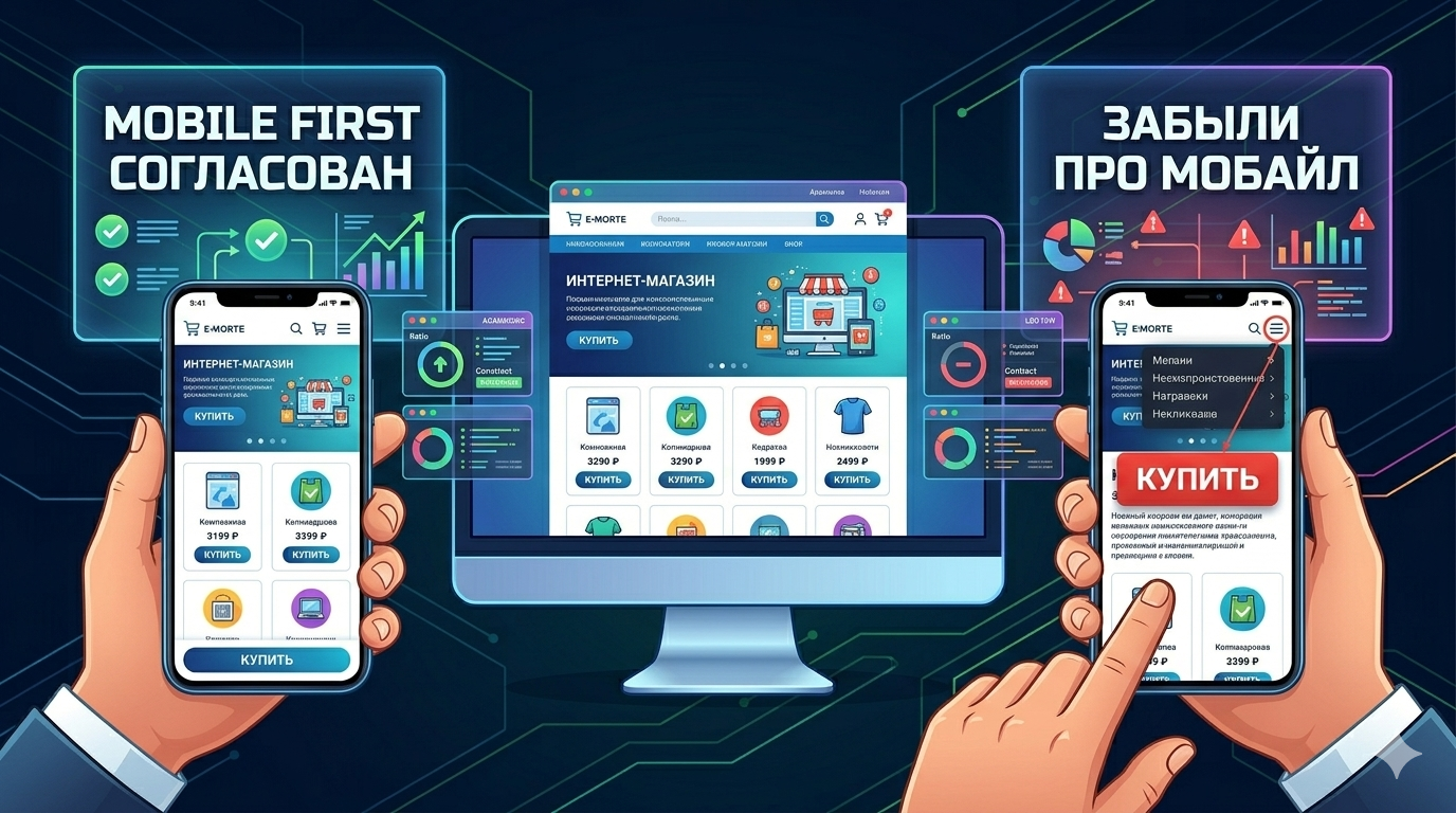 Не забыть про мобильную версию