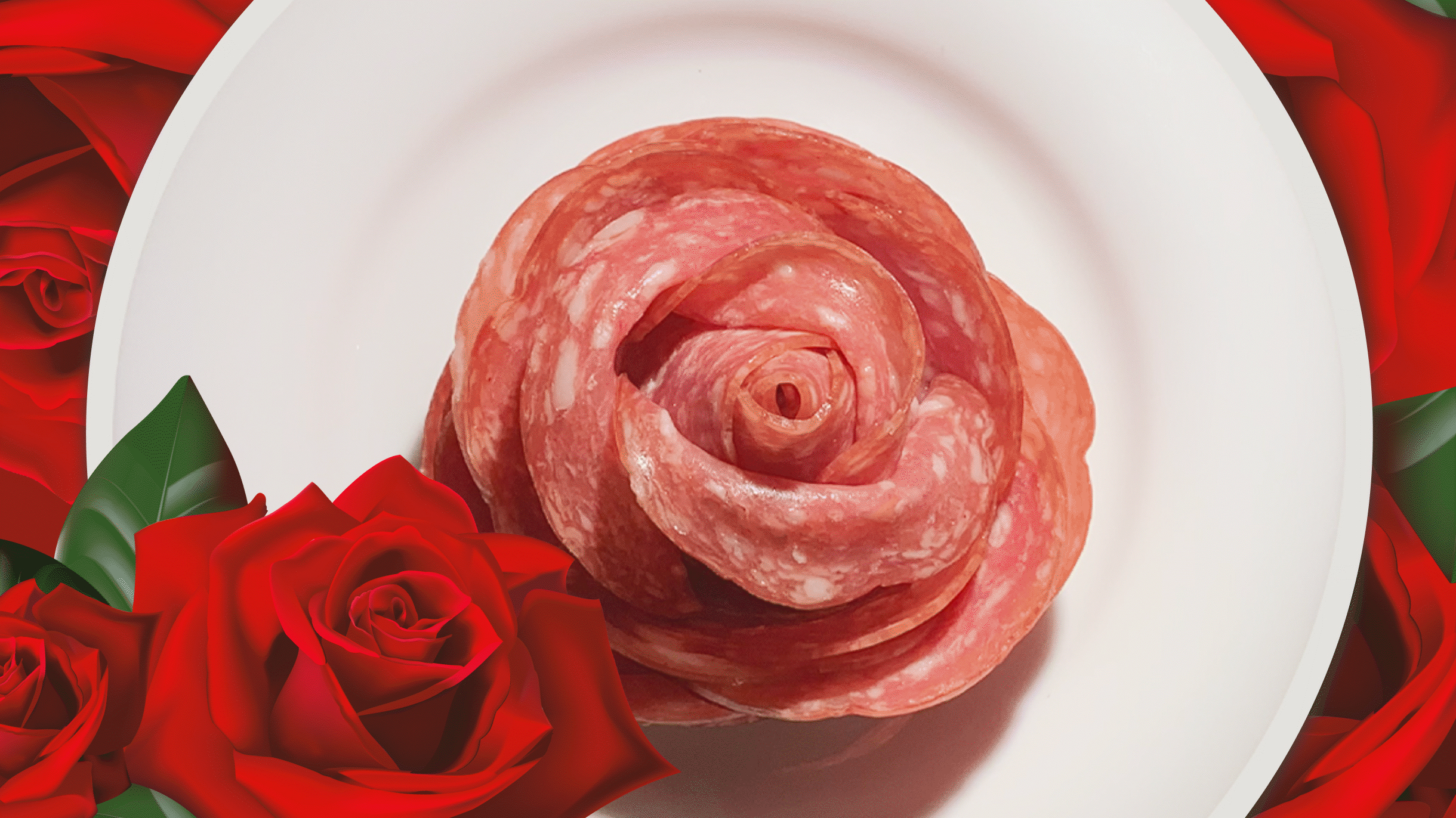 Как сделать колбасную розу дома