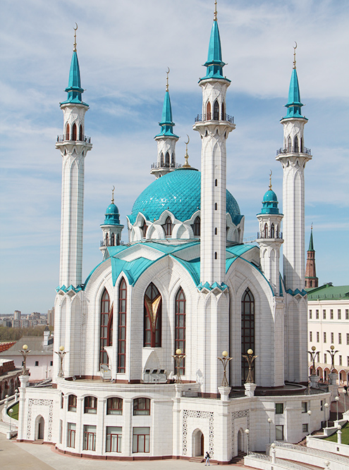 Мечеть Кул-Шариф была открыта в 2005 году, но гармонично вписалась в ансамбль Кремля