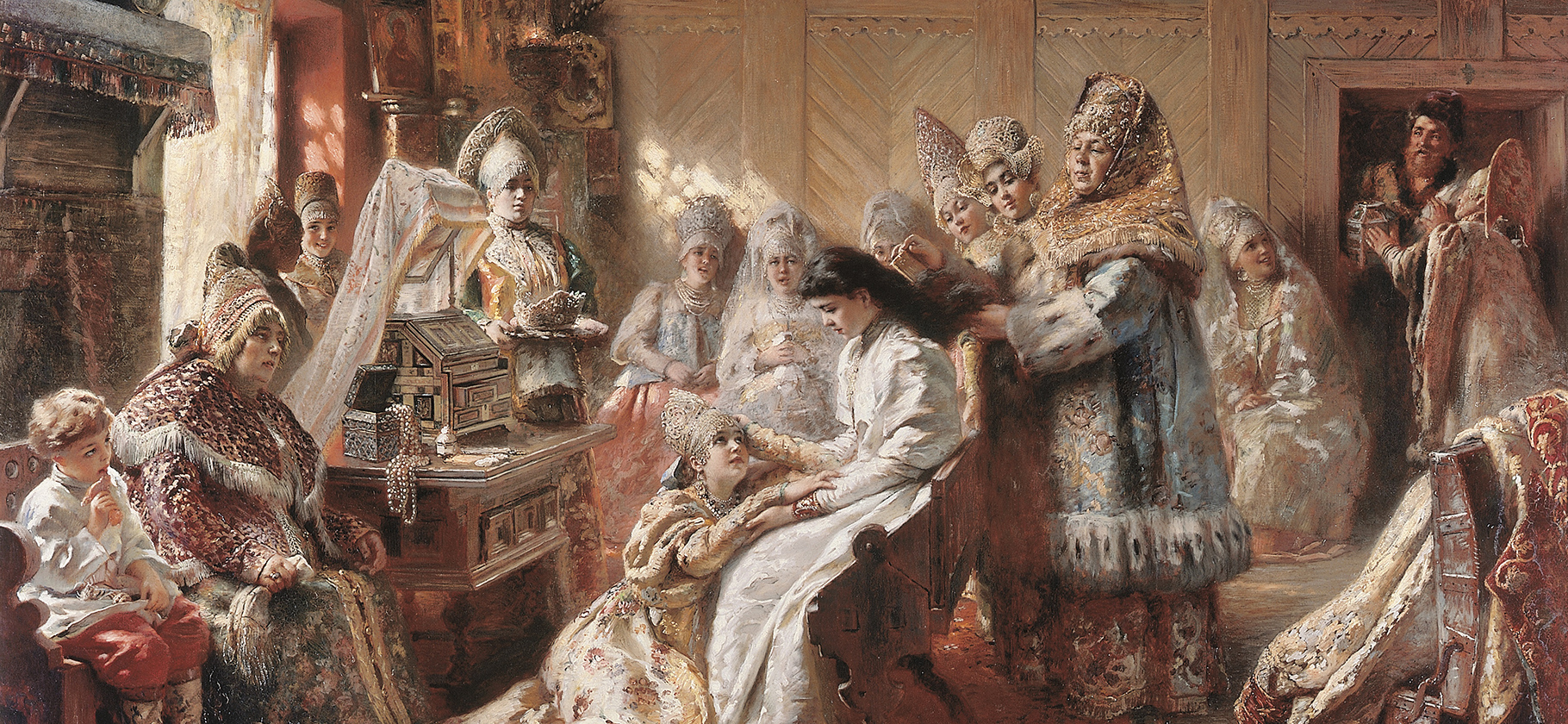 Свадебные костюмы, головные уборы и украшения: в «Цари­цыне» открыли выставку традиционной русской одежды