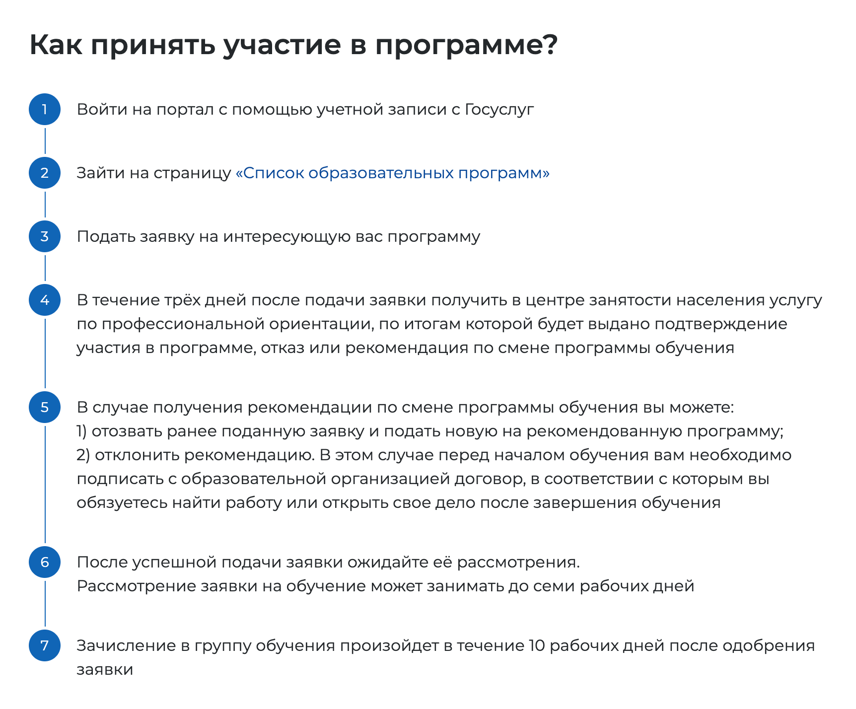 Порядок подачи заявки на портале. Источник: trudvsem.ru