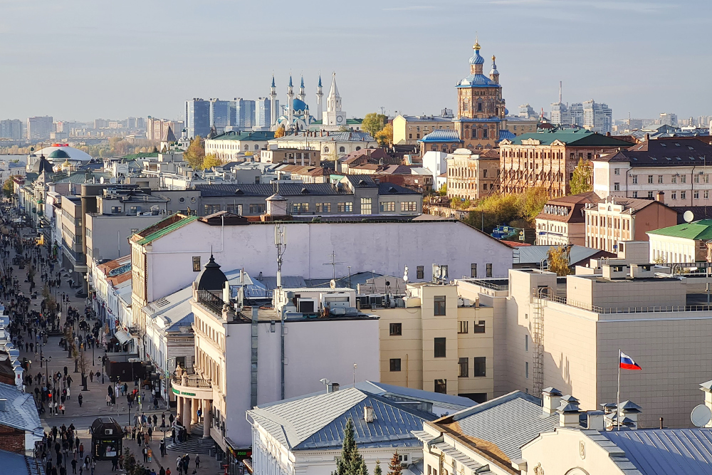 Вид на Казань с колокольни