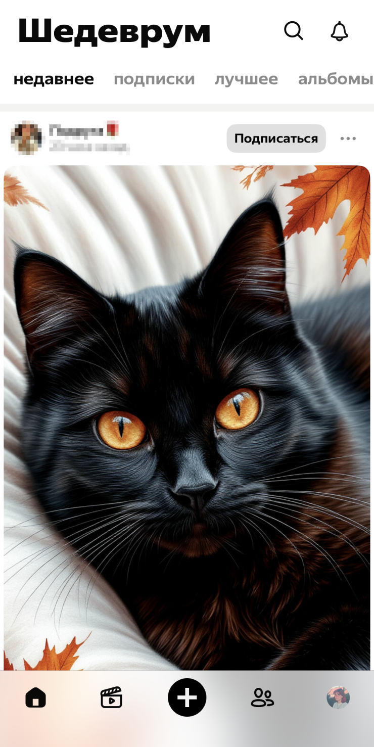 Так выглядит лента в «Шедевруме»
