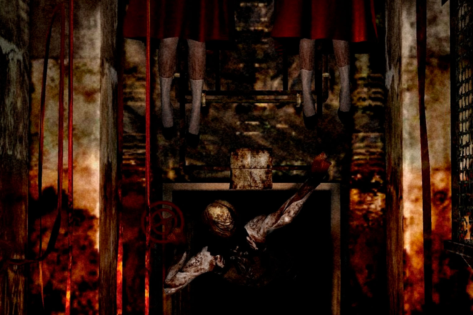 Монстр Валтиэль в Silent Hill 3 каждый раз куда⁠-⁠то утаскивает героиню, если вы проигрываете. Кто он такой и зачем ему это? Приходится дойти до ответа самостоятельно, как следует изучив игру и собрав факты воедино. Кадр: Konami