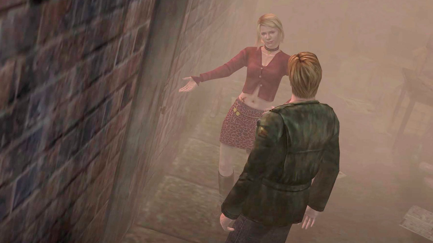 Одна из героинь Silent Hill 2, Мария, очень похожа на умершую жену Джеймса — только сильно сексуализированную. Вопрос, кто она на самом деле, открыт до сих пор. Кадр: Konami