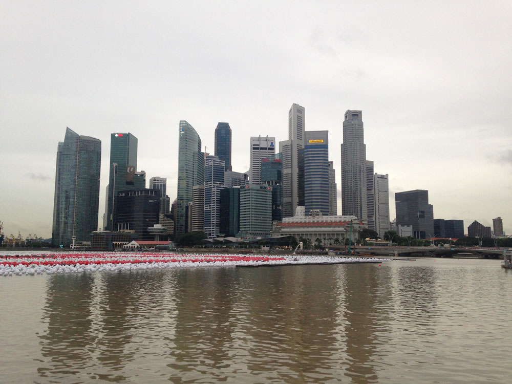 А это вид на сингапурский Сити