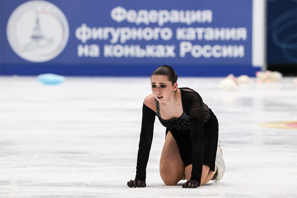 Олимпийская чемпионка Камила Валиева во время произвольной программы