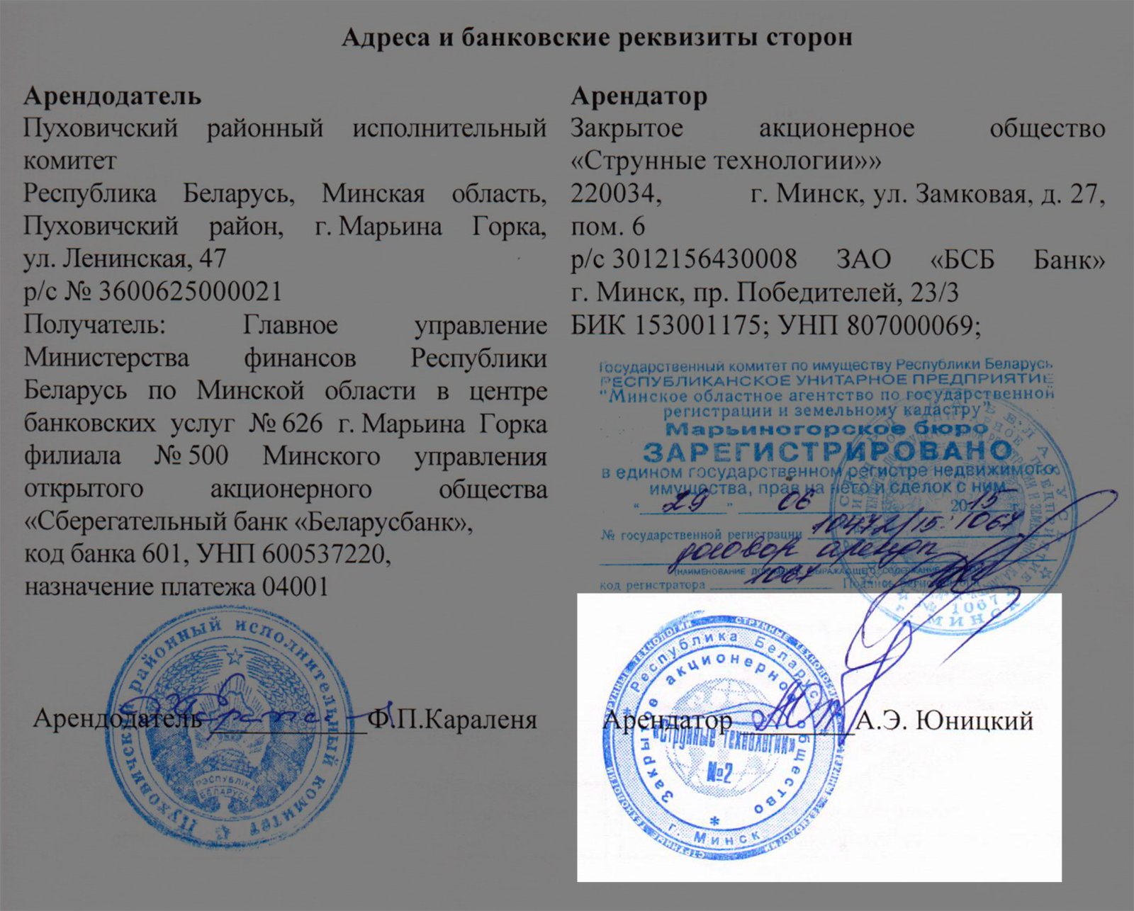 Договор аренды подписал Юницкий, а компания зарегистрирована на Косареву. Так кто на самом деле руководит ЗАО «Струнные технологии»?