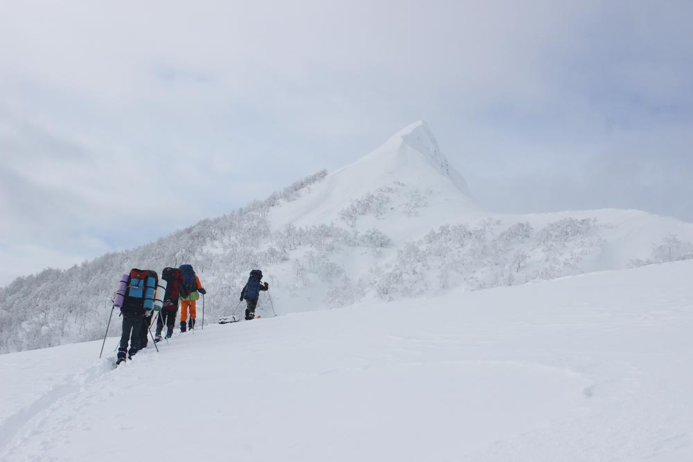 Поднимаемся в гору на Западном Кавказе в январе 2015 года