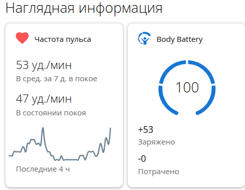 анализ качества отдыха от Garmin