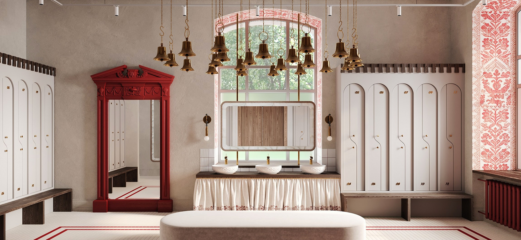 В Москве открыли женский банный комплекс «Соловьи». В центре большой парной — печь с изразцами