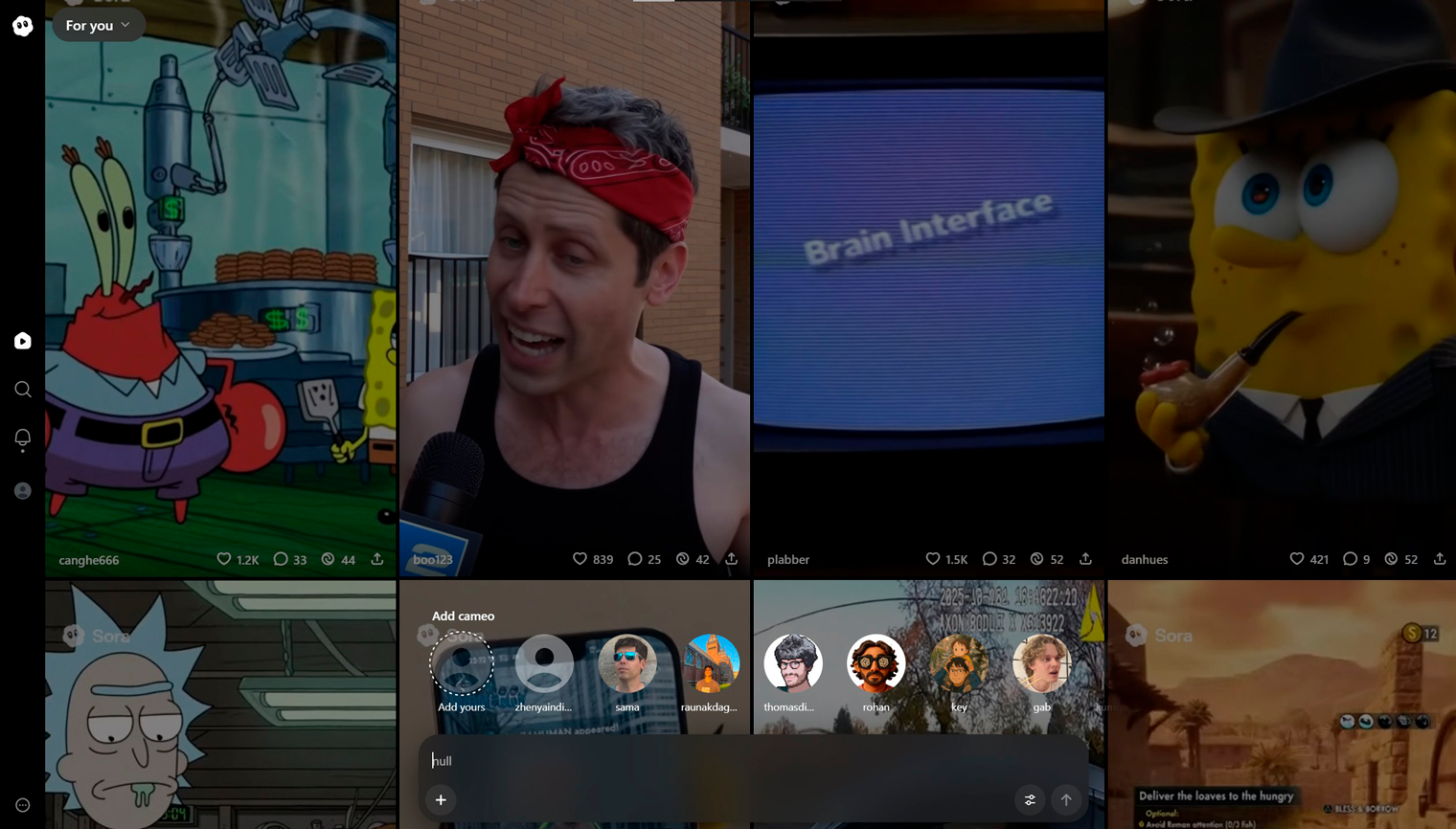 Как выглядит главная страница сайта Sora