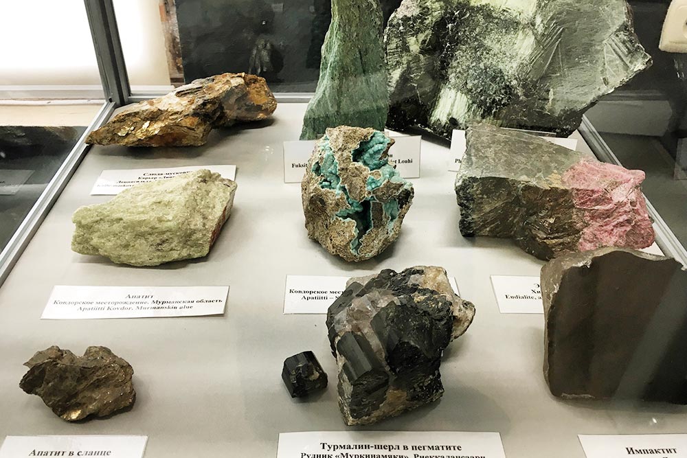Полезные ископаемые: апатиты, турмалин, кварц. Эти образцы — из Карелии и Мурманской области