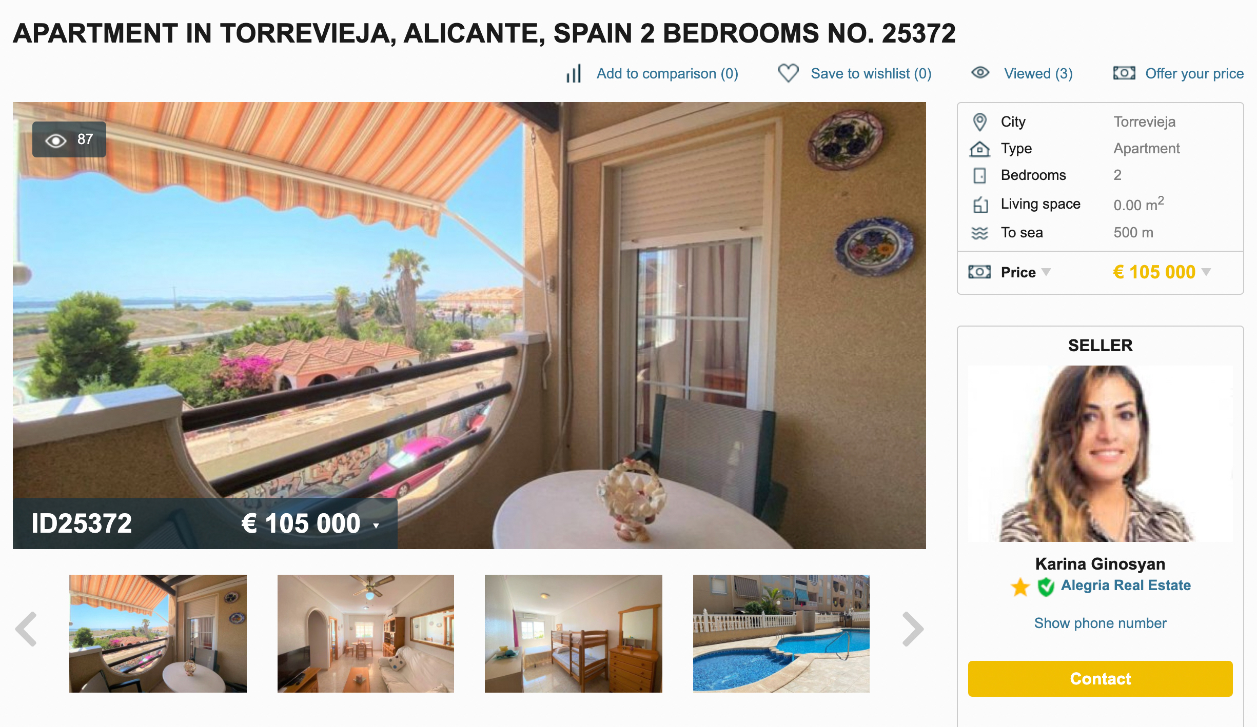 Сейчас квартиры, подобные моей, на сайте Spain-Real.Estate тоже стоят от 100 000 €, но по новому курсу это уже 8 316 693 ₽