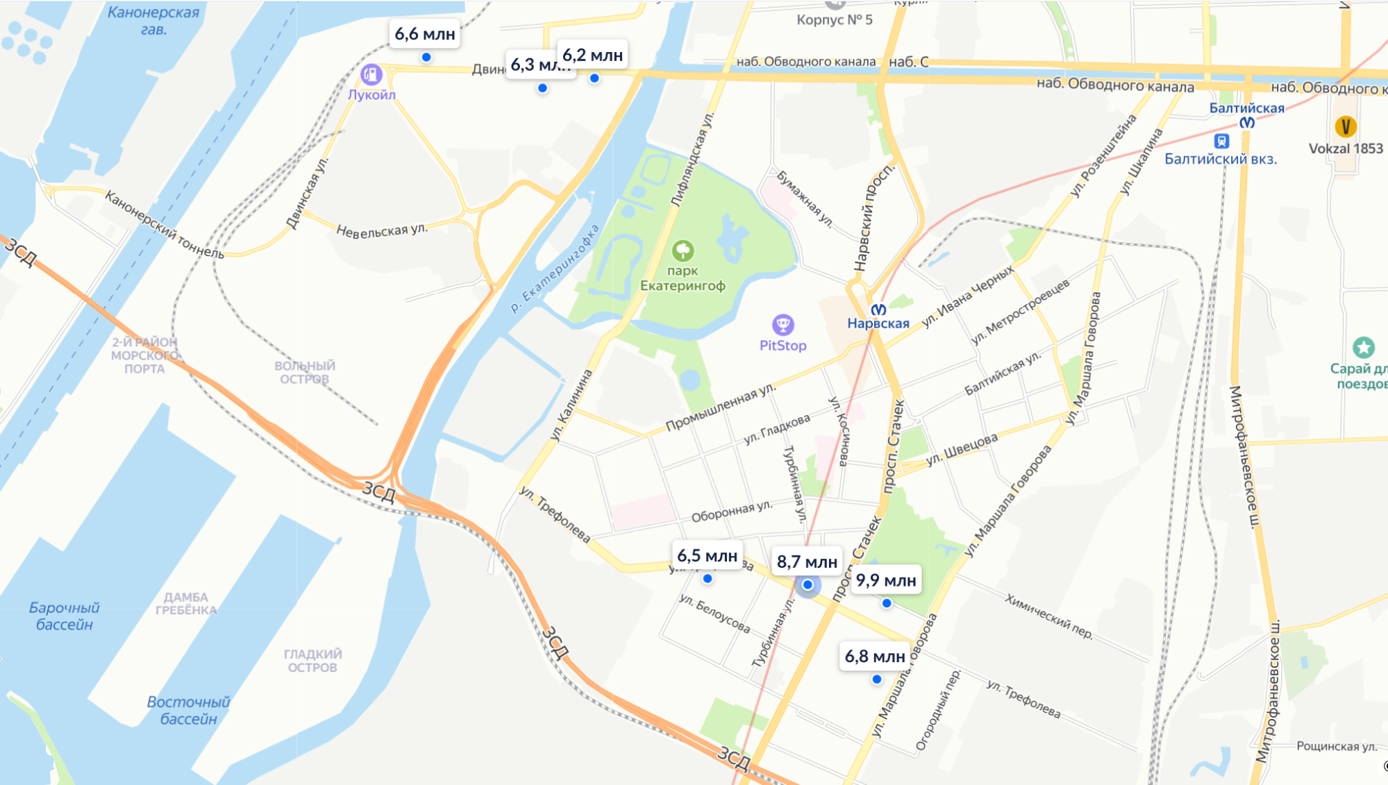 Стоимость однокомнатной квартиры в домах 1950—1960-х годов на севере района — от 6,2 млн рублей. Источник: spb.cian.ru