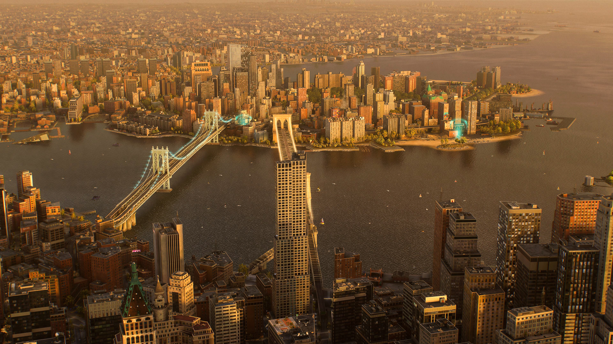 Нью-Йорк с высоты птичьего полета. Источник: @discophotomode / X Corp / Sony Interactive Entertainmen