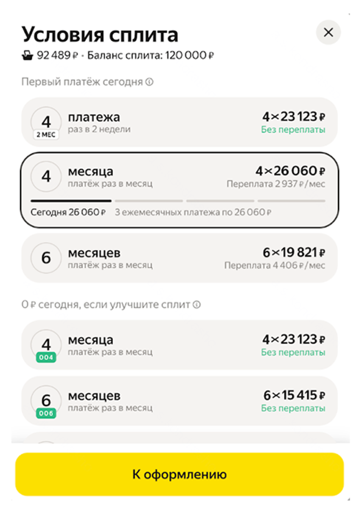 Сплит на три месяца не так выгоден, как на шесть недель