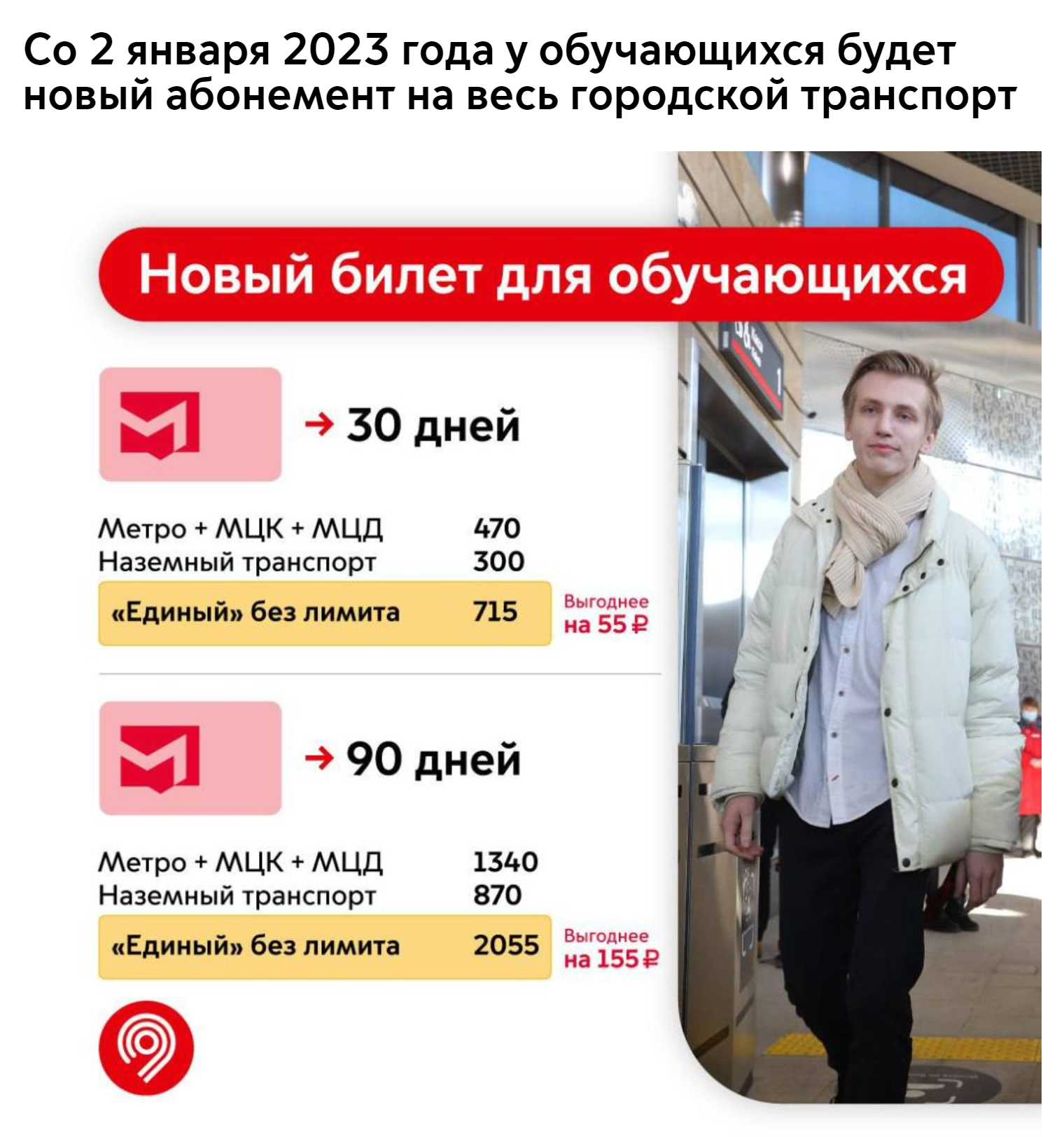 В общественном транспорте Москвы изменились тарифы на проезд