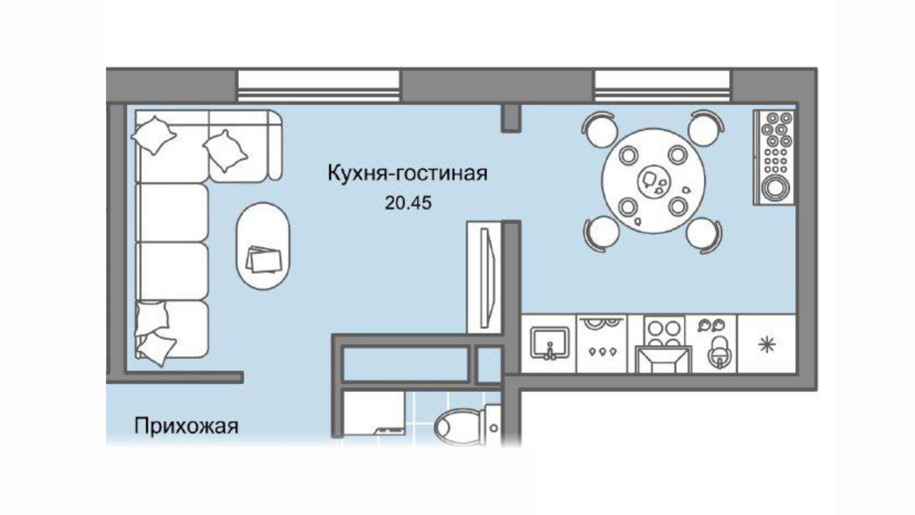 Застройщик на сайте предлагал такую планировку