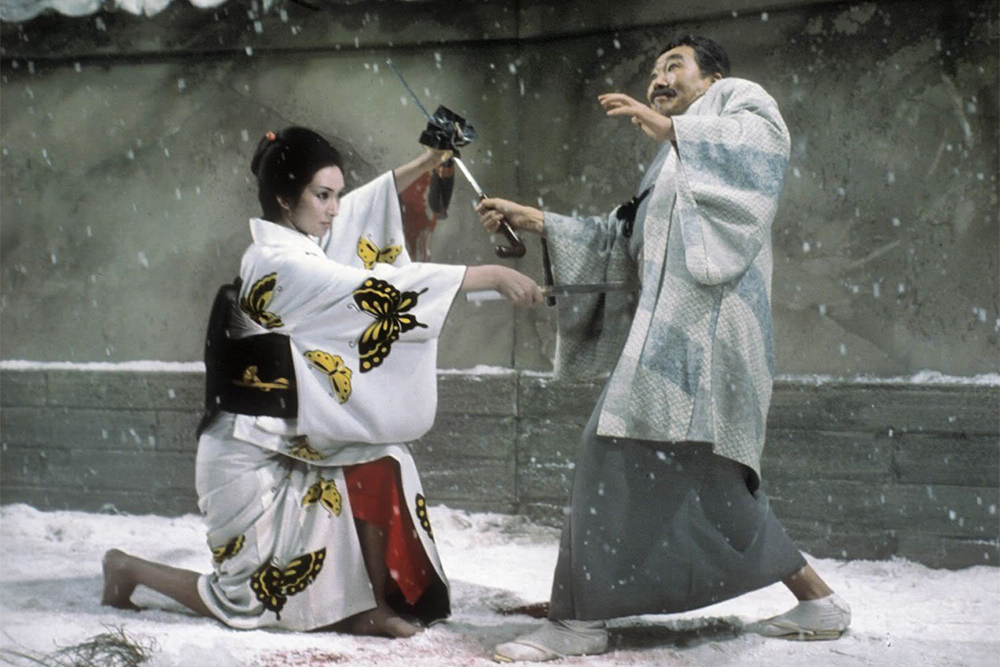 «Госпожа Кровавый Снег» 1973 года — еще один фаворит Тарантино. Тоже кровавое кино о мести — теперь в антураже Японии конца 19 века. Источник: Toho