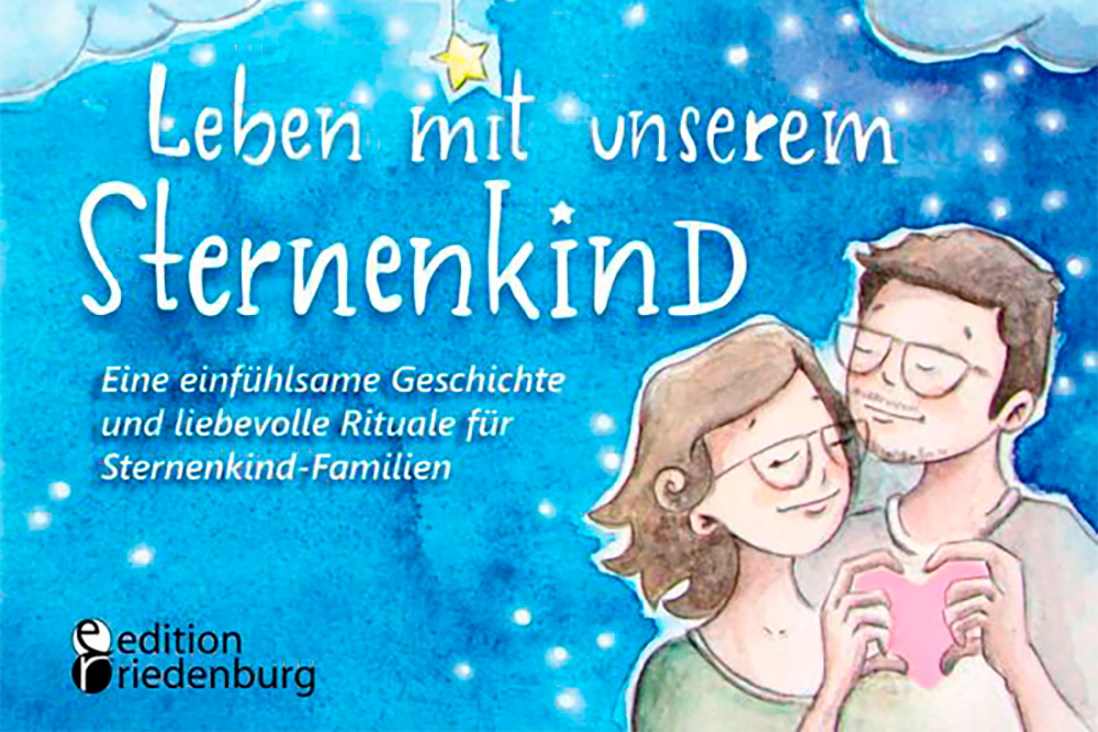 Пример открытки, которую дарят, когда умирает малыш. В Германии рано ушедших детей называют звездными