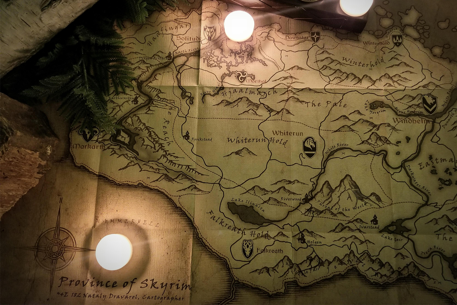 Карта Скайрима с Хаммерфеллом в левом нижнем углу. Источник: твиттер-аккаунт @ElderScrolls