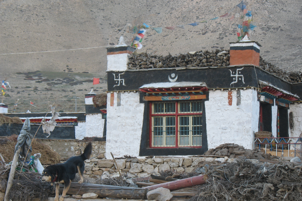 Это дом оседлых тибетцев. Сомневаюсь, что там есть ванная и туалет