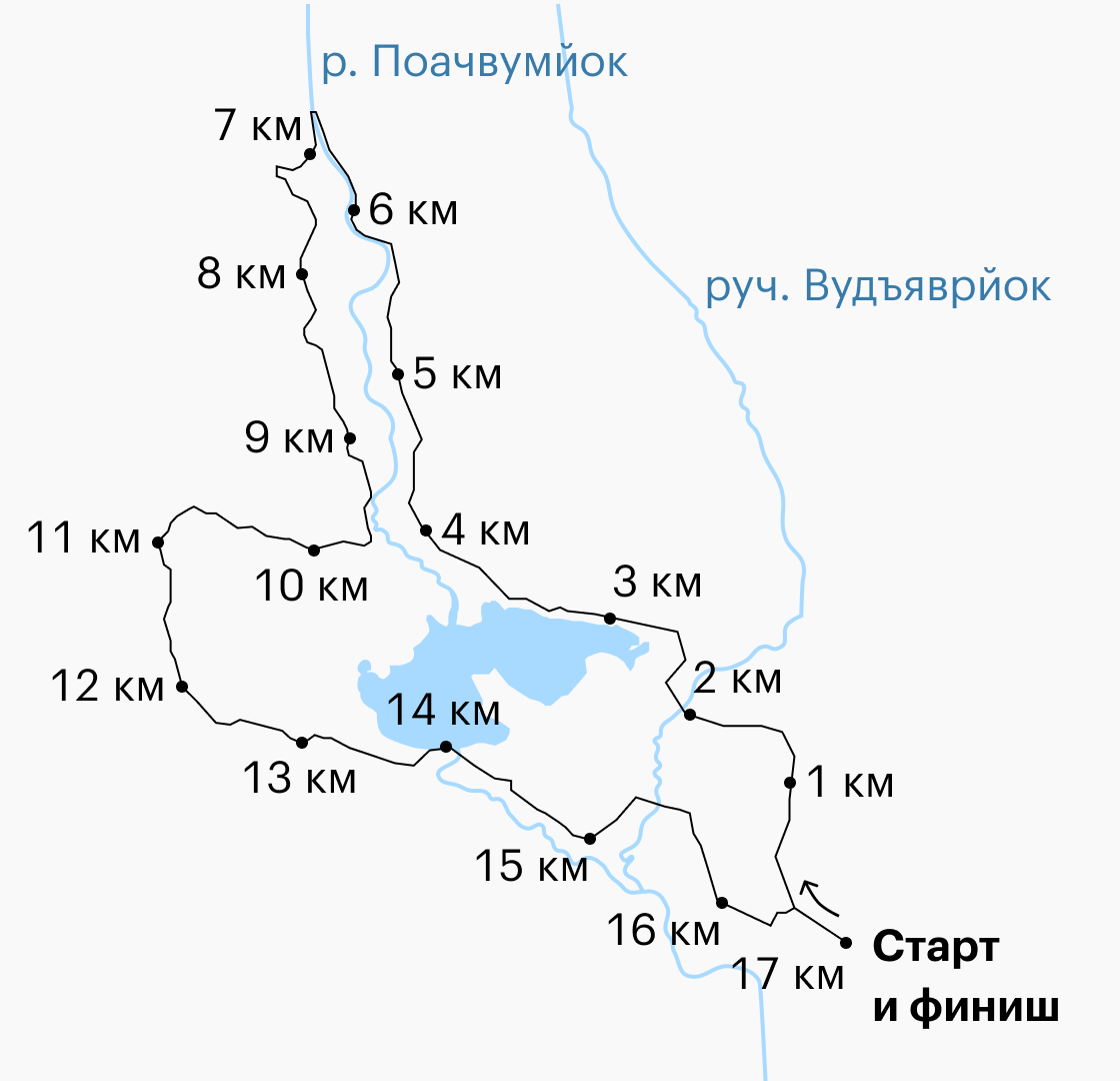 Этот маршрут я пробежала без подготовки. Перепад высот был 400 метров
