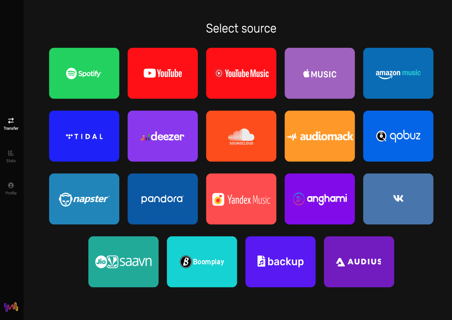 Список стримингов, которые поддерживает Free Your Music