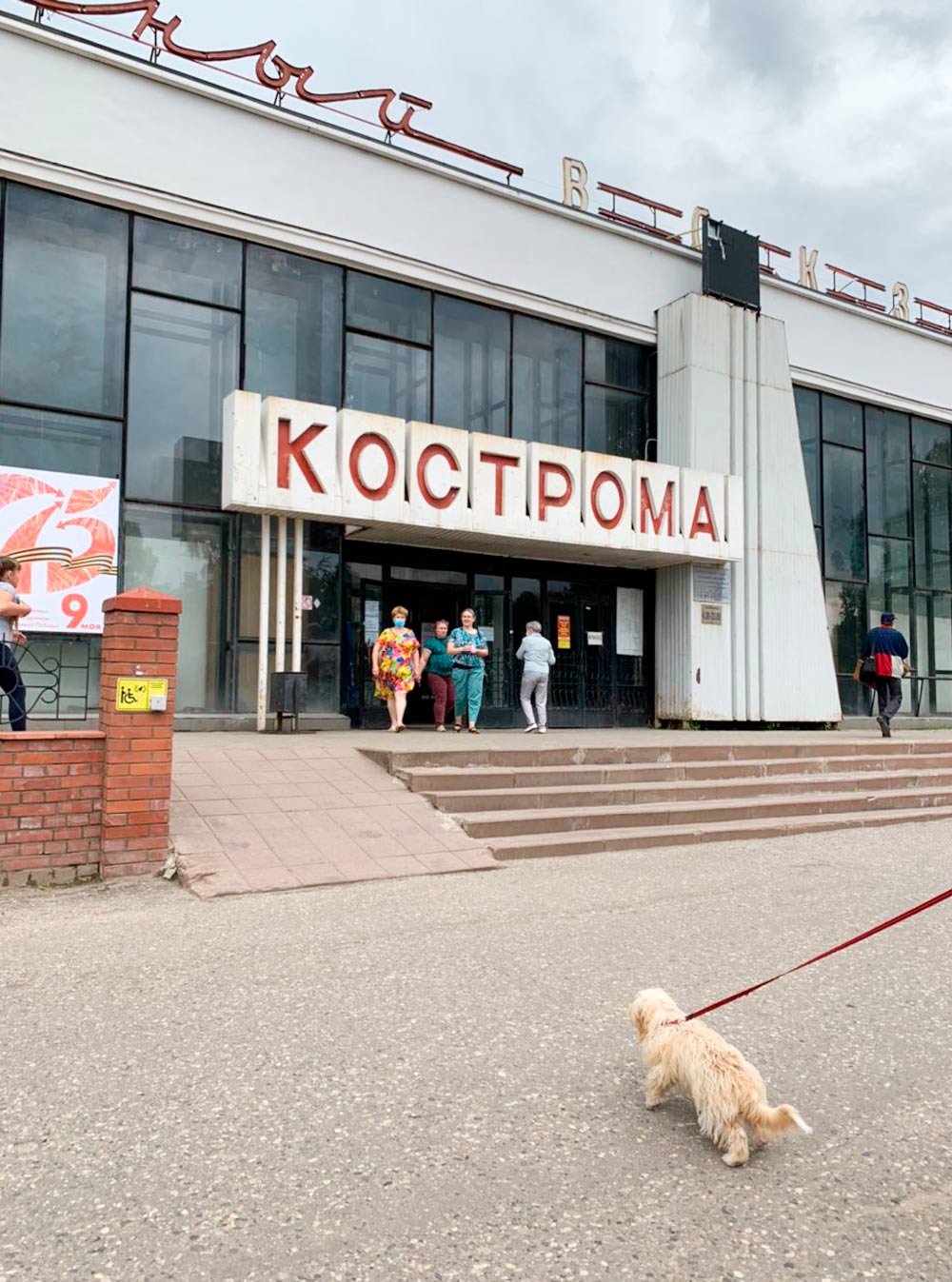 Фиба спешит на автовокзал в Костроме, чтобы отправиться в Плес