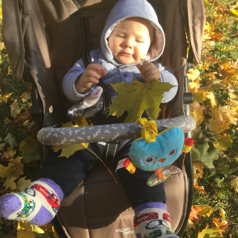 Чтобы сделать фотографию сына в красивых осенних листьях, нам пришлось ехать в парк «Красная Пресня» — где⁠-⁠то полчаса на автобусе