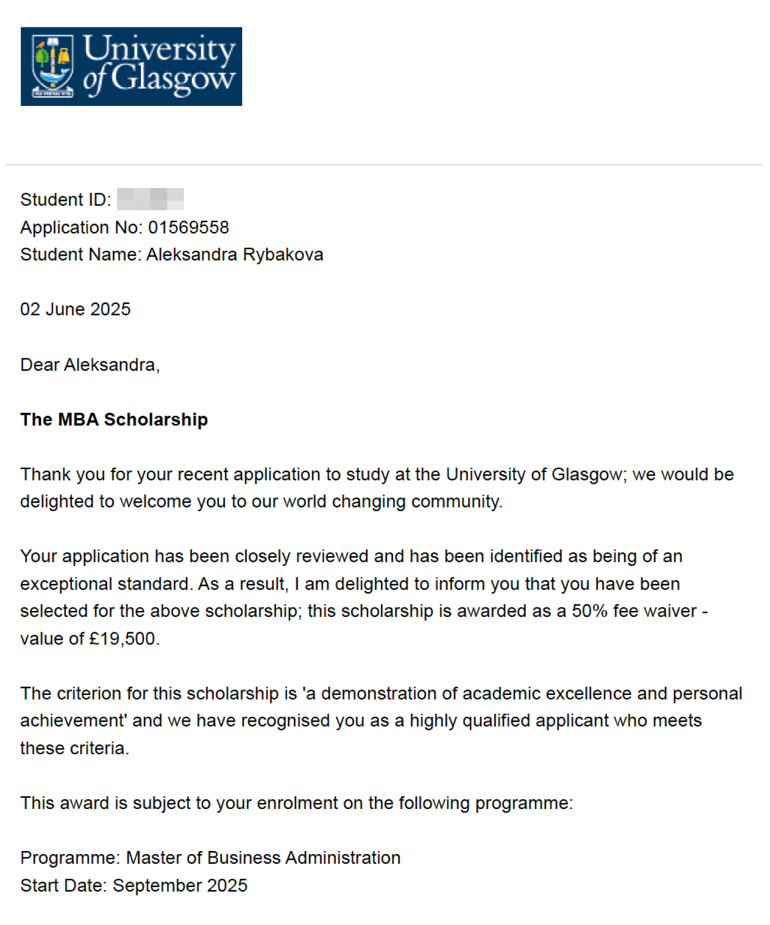 Письмо, которое обрадовало бы многих, но не меня