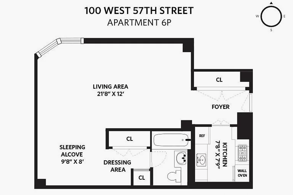 Судя по плану квартиры, спальная зона и гардероб находятся в удобной угловой зоне