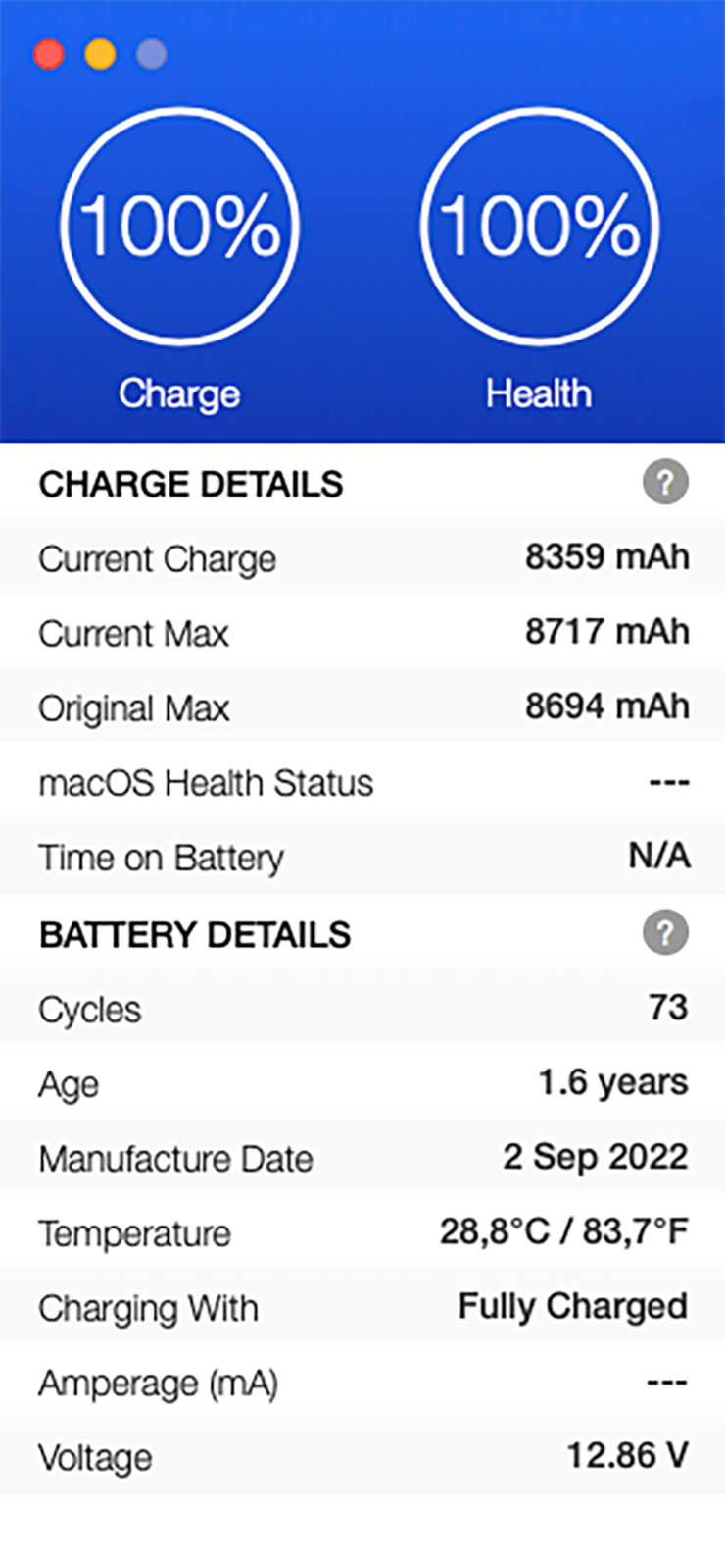Battery Doctor расскажет про циклы перезарядки, возраст батареи, ее максимальную и реальную емкость и поможет определить, если батарею в ноутбуке меняли