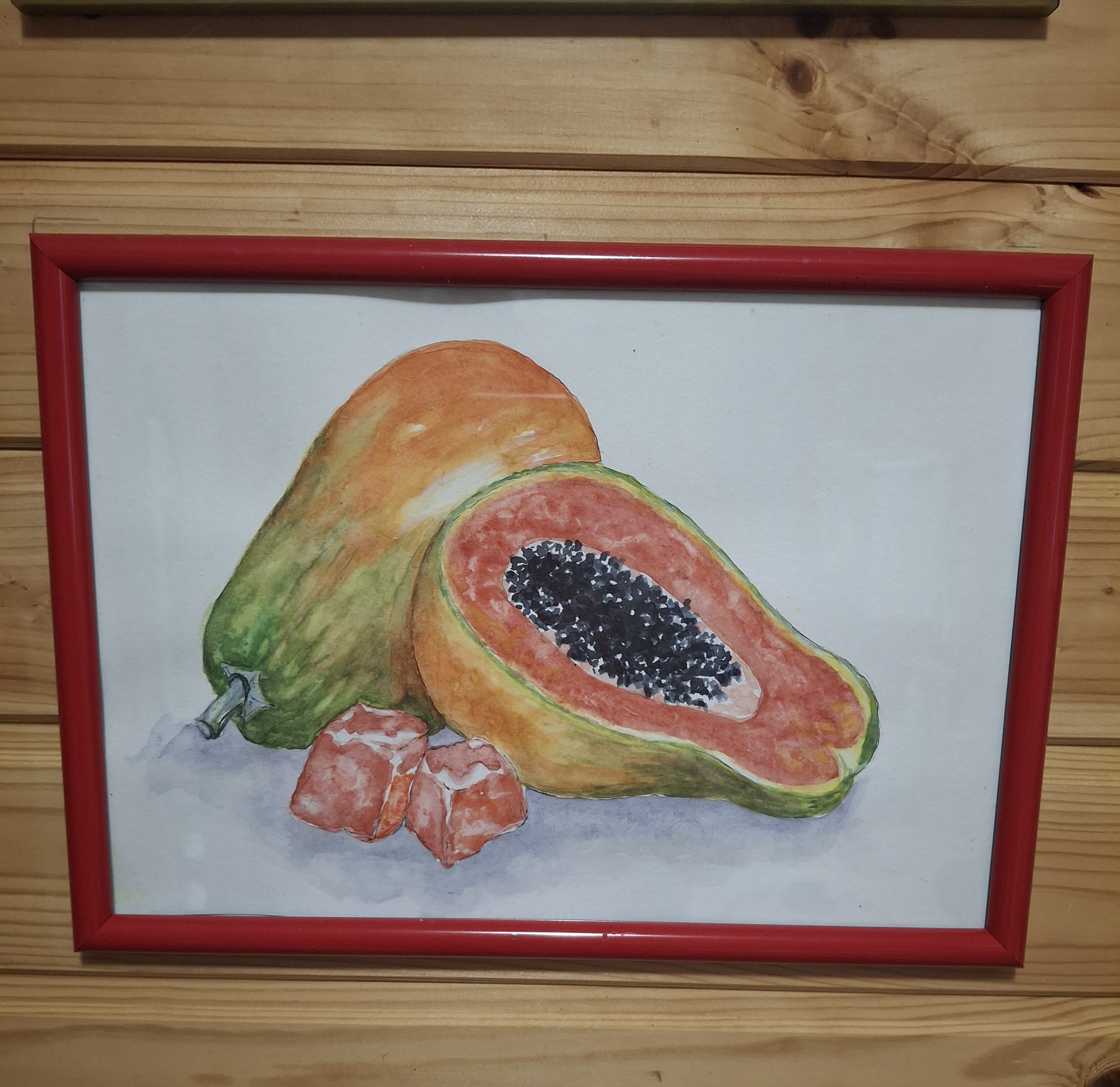 Мой рисунок: фрукты в акварели