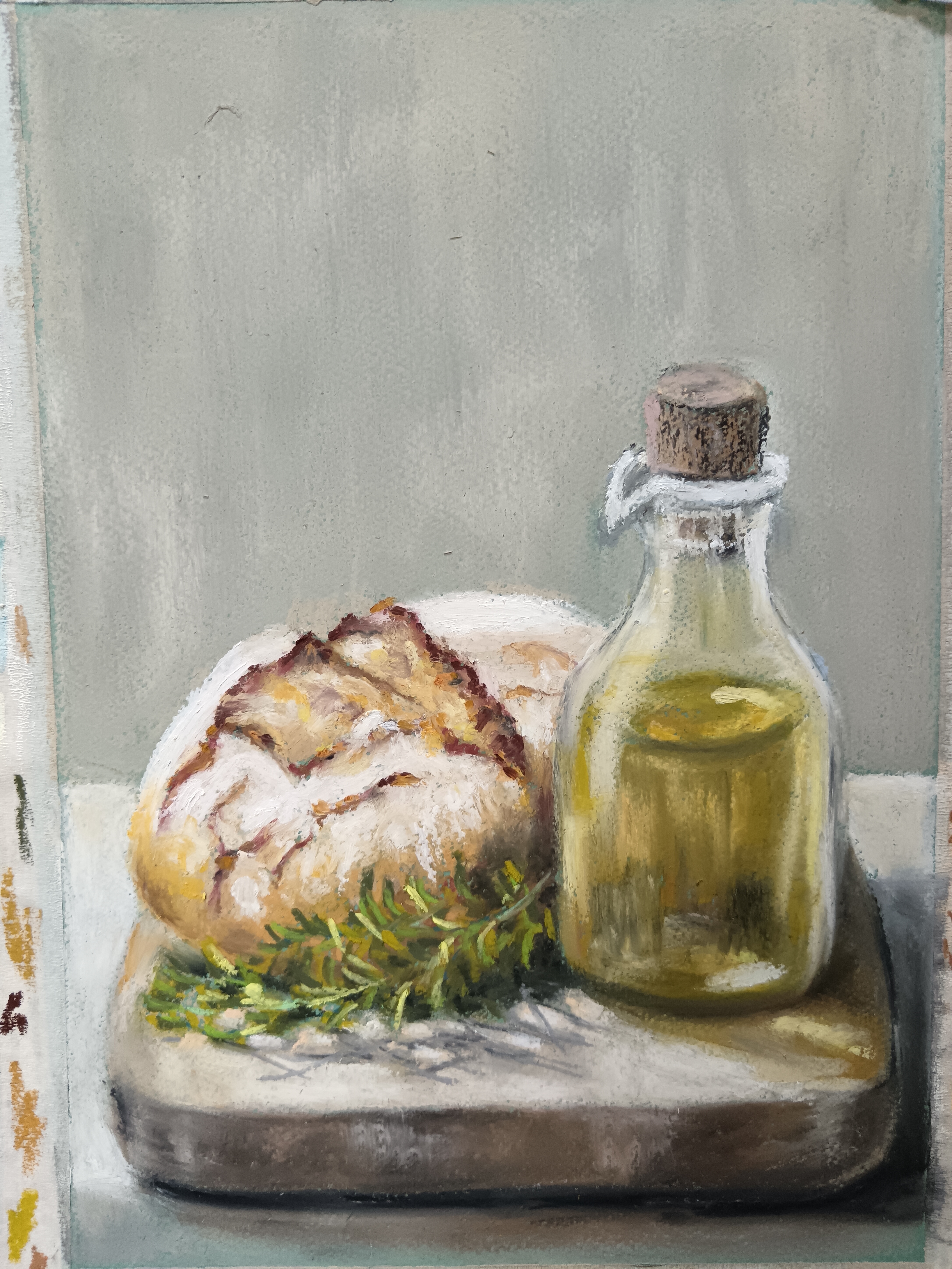 Мой рисунок: хлеб и масло