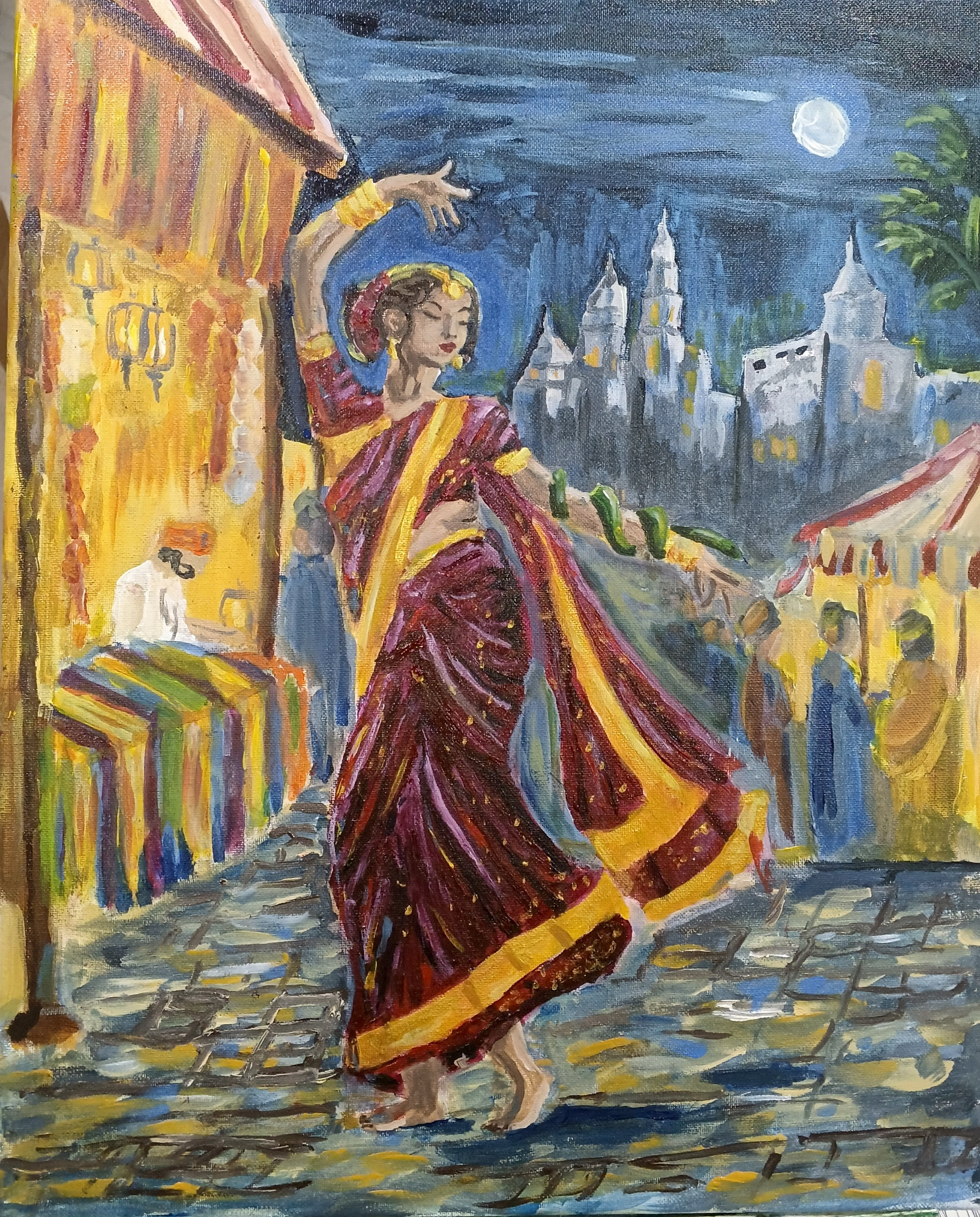 Мои рисунки: Индия и белые тигры