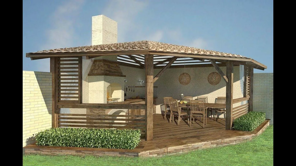 Как сэкономить 100 000 ₽ на строительстве летней кухни-беседки