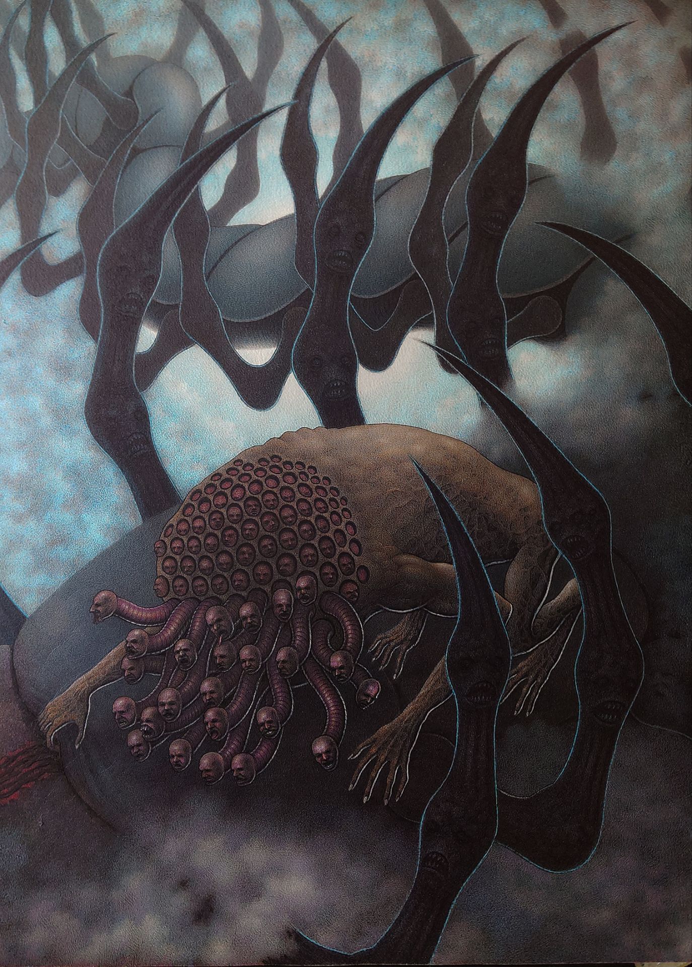 Мой рисунок: «Инвазия» цветными шариковыми ручками