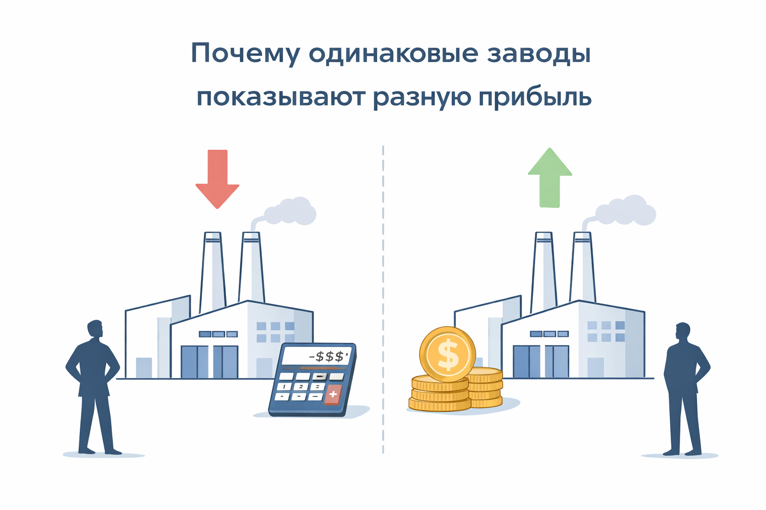 Почему одинаковые заводы показывают разную прибыль