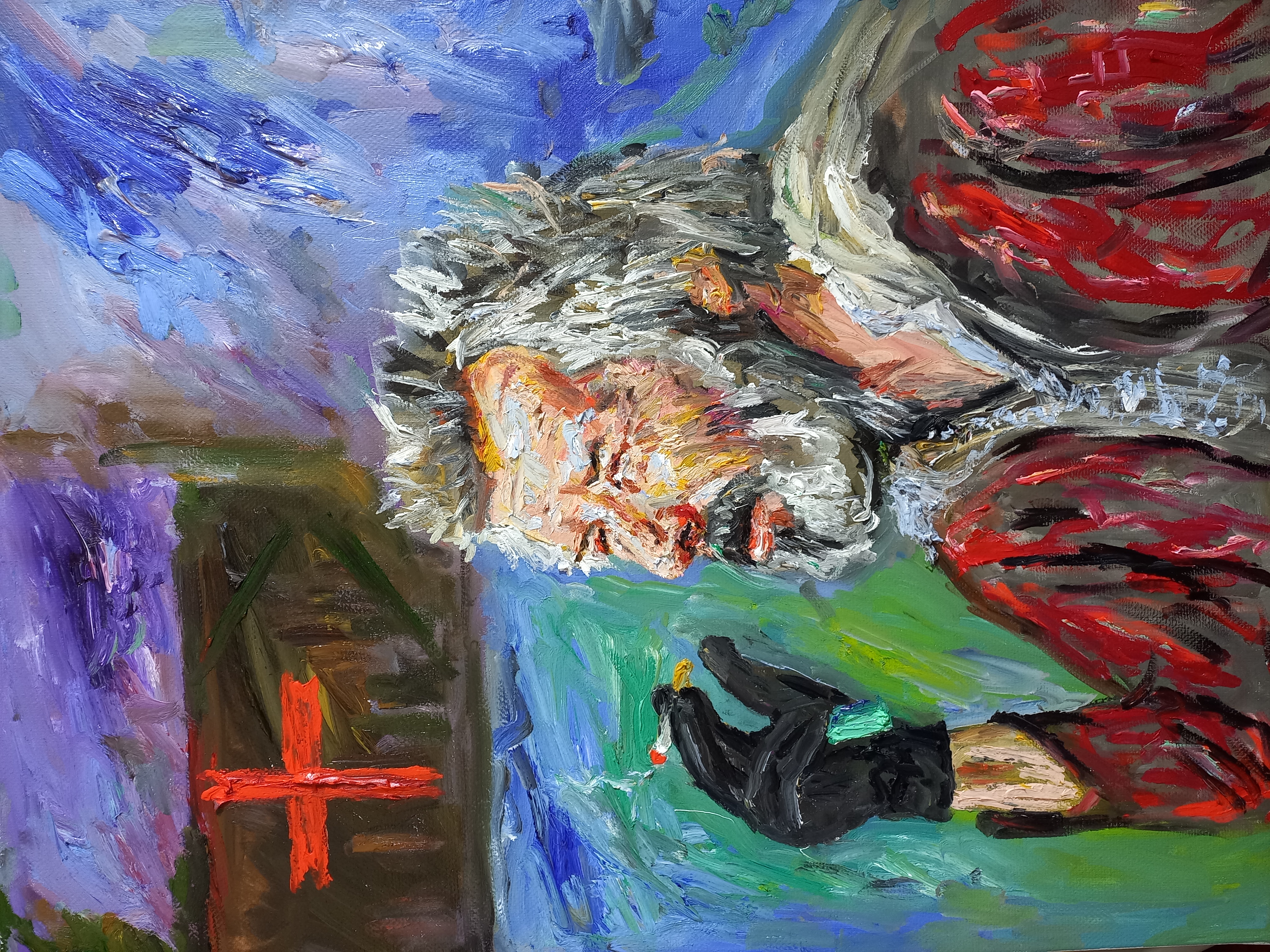 Мой рисунок: портрет соседа