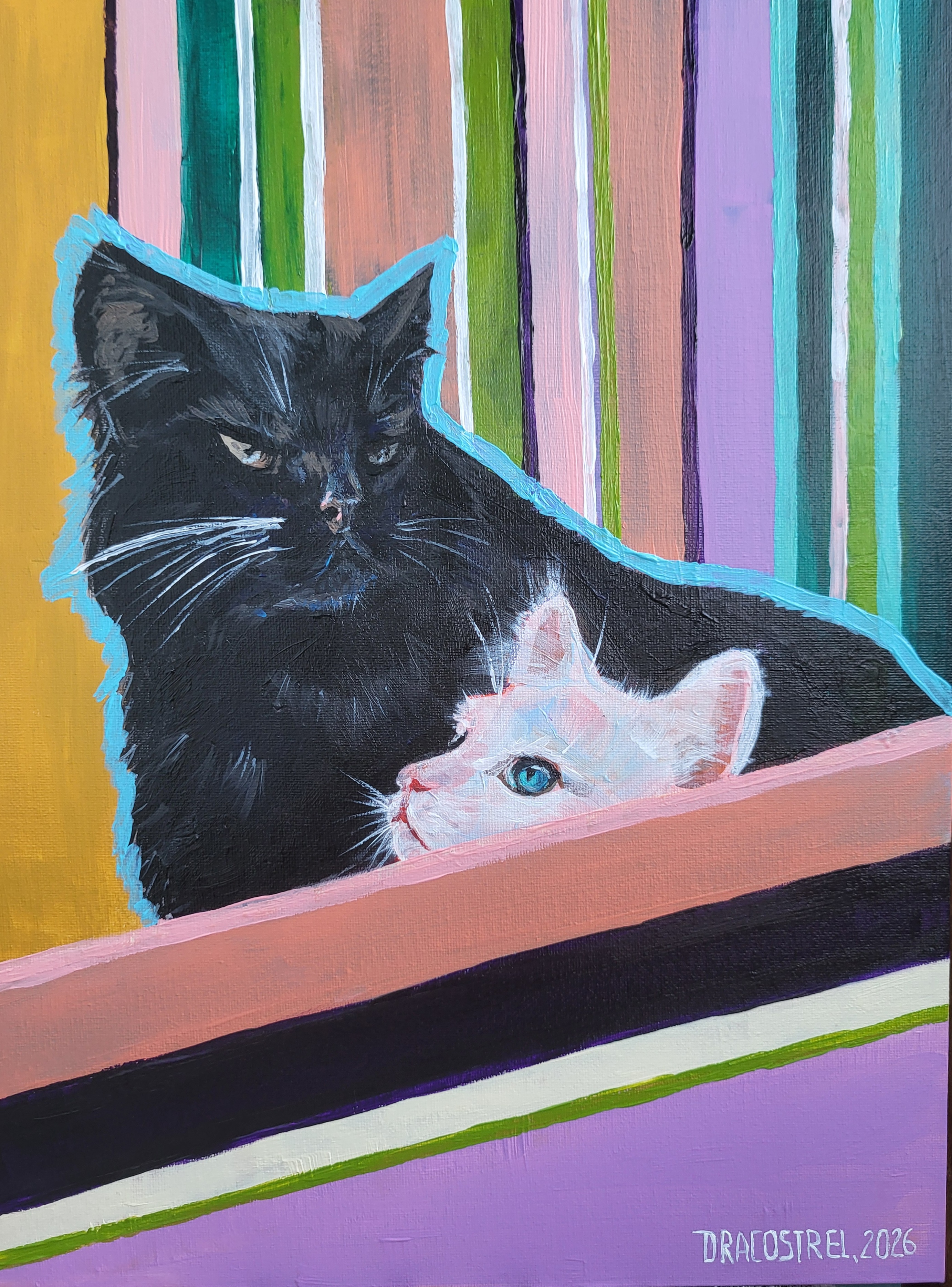 Мой рисунок: The Cats of Inor акрилом